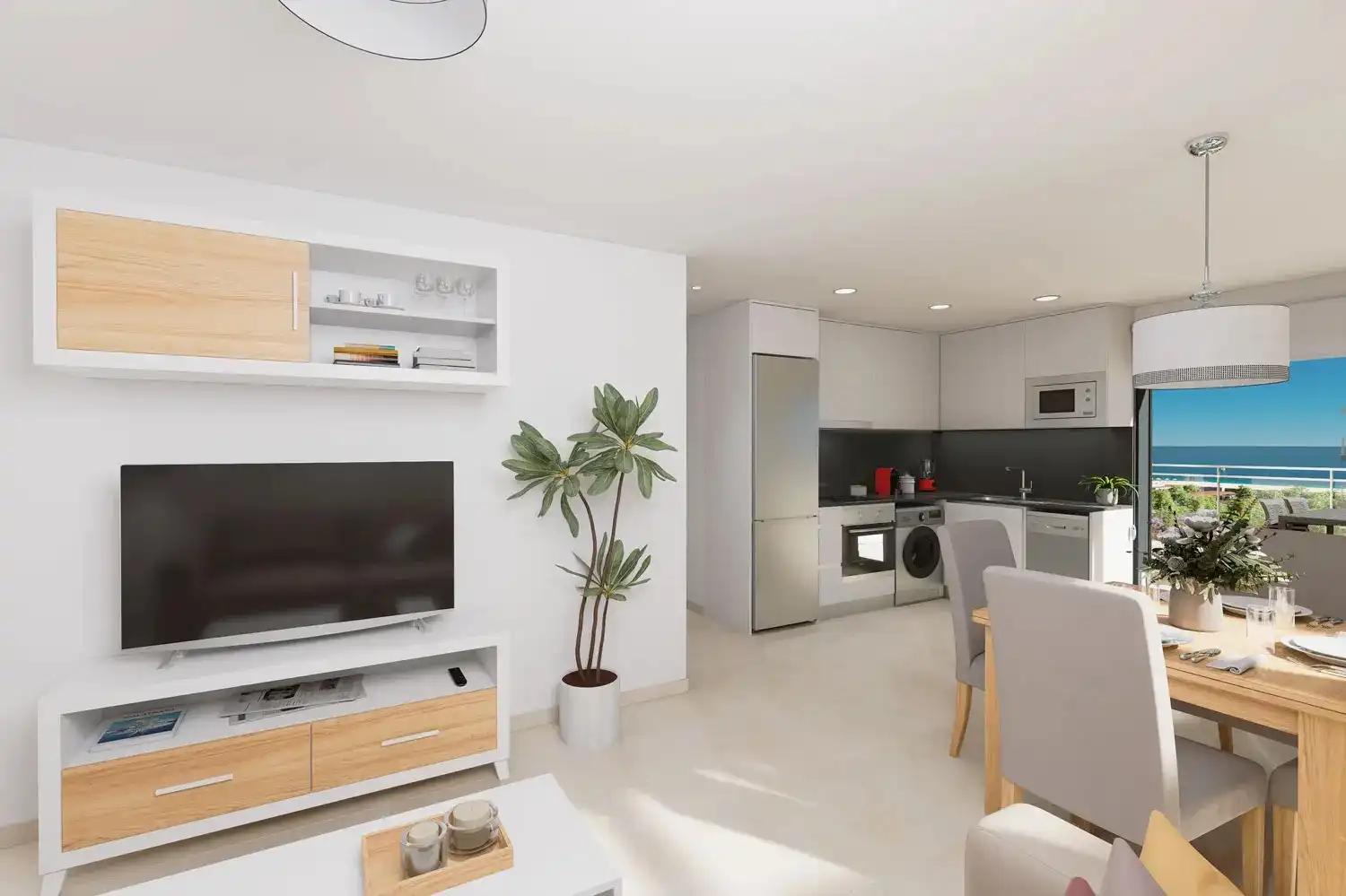 Wohnzimmer von Wohnungen zum Verkauf in Cabanes mit Heizung, Privatgarten und Schwimmbad