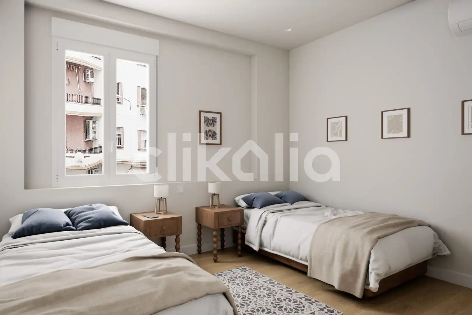 Bedroom of Flat for sale in Sevilla  with Air Conditioner, Private garden and Terrace