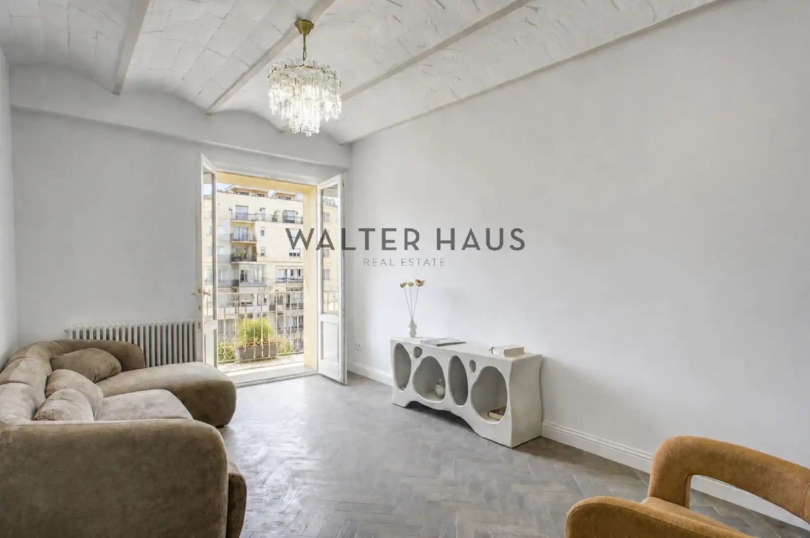 Sala de estar de Piso en venta en Barcelona con Terraza, Amueblado y Horno
