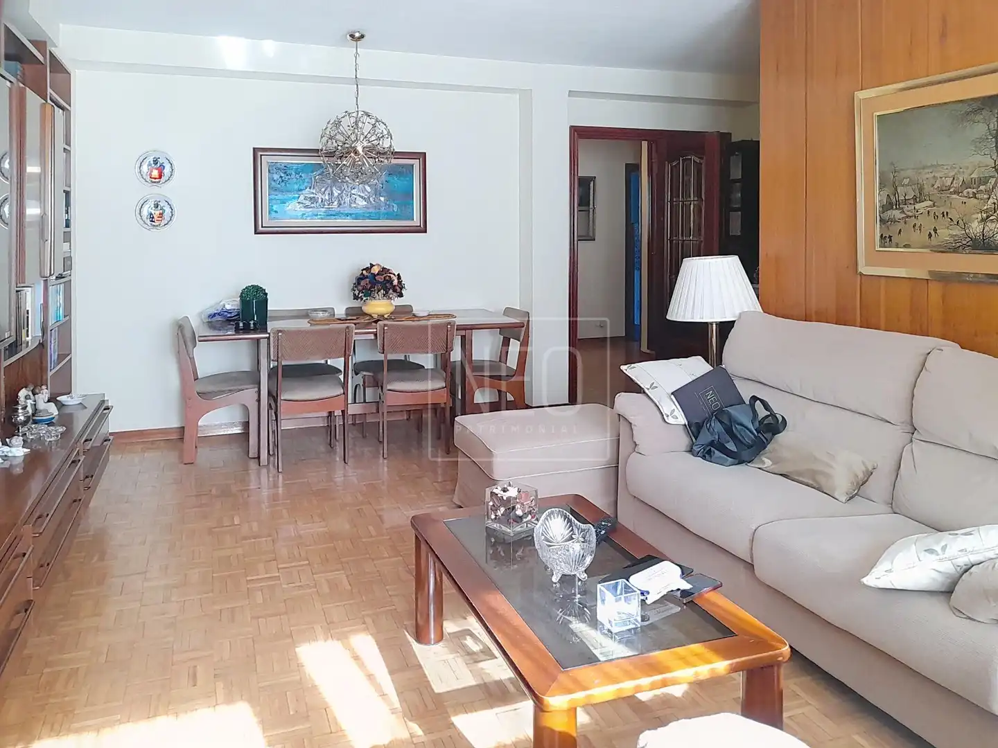 Sala d'estar de Pis en venda en Madrid amb Aire condicionat, Calefacció i Parquet