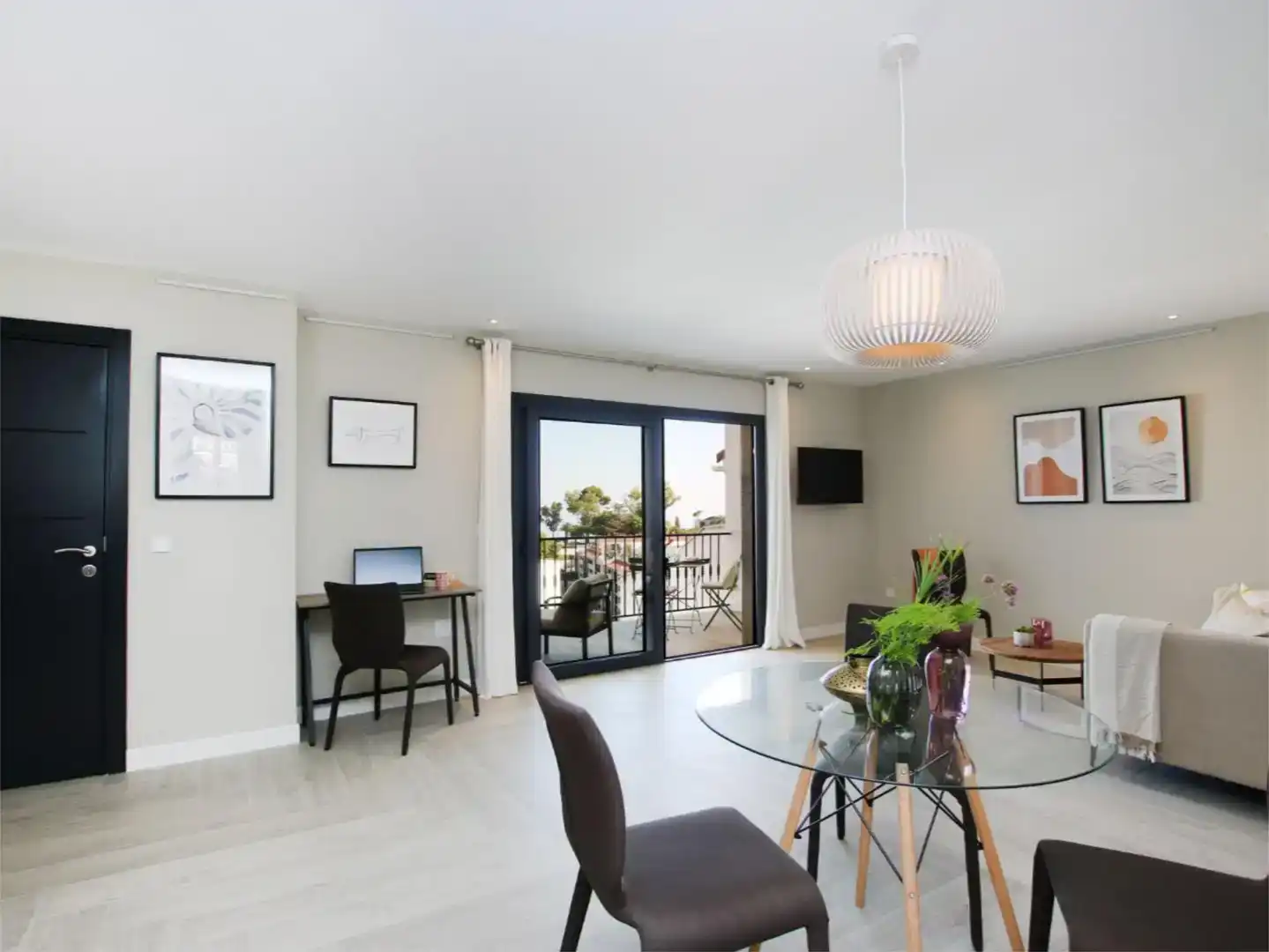 Sala d'estar de Apartament en venda en Mijas amb Aire condicionat i Balcó