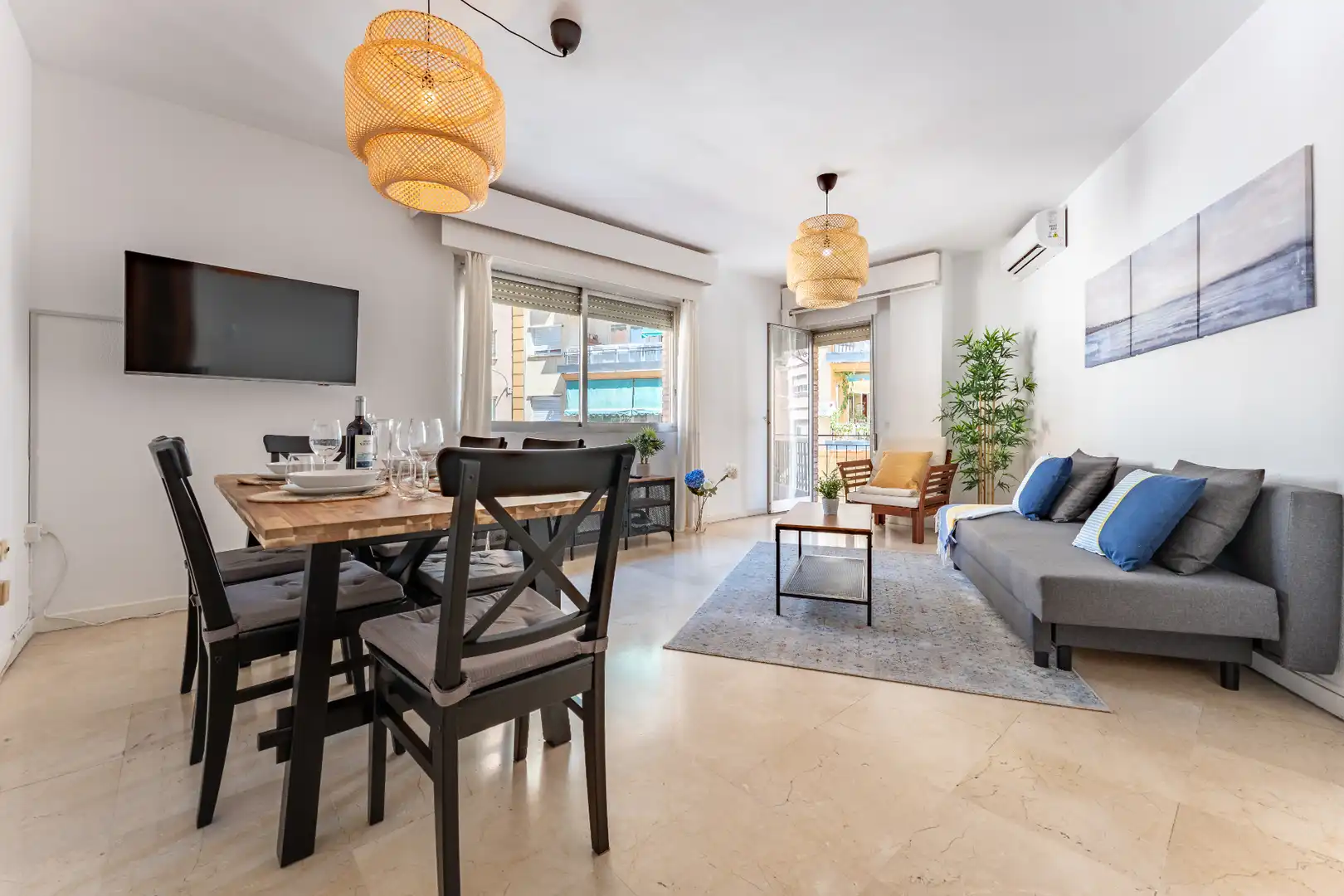 Wohnzimmer von Wohnung zum Verkauf in Málaga mit Klimaanlage, Heizung und Terrasse