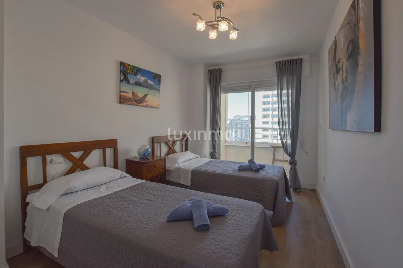 Bedroom of Flat for sale in Calpe / Calp  with Air Conditioner, Private garden and Terrace