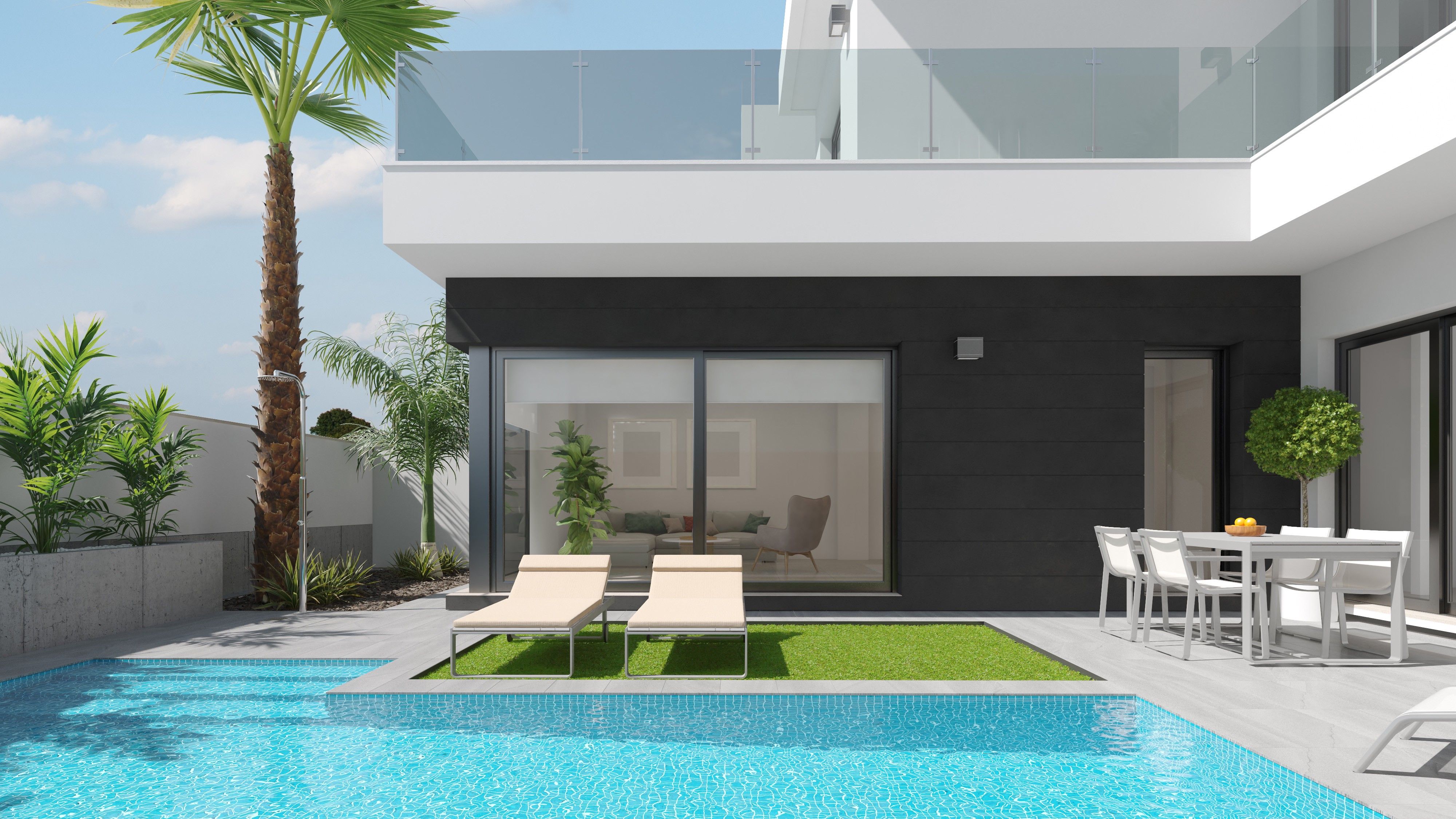 Swimming pool of Country house for sale in San Javier  with Air Conditioner, Heating and Private garden