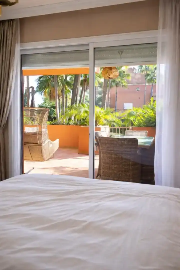 Terrace of Flat for rent in Marbella  with Air Conditioner, Swimming Pool and Balcony