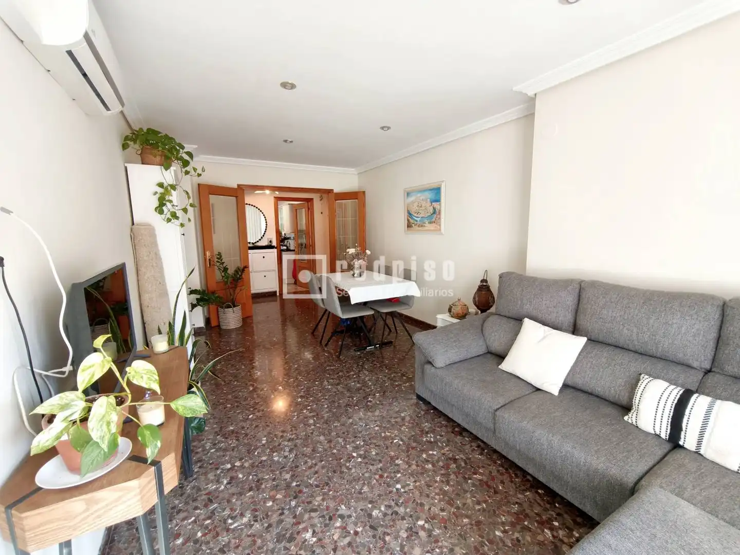 Wohnzimmer von Wohnung zum Verkauf in Castellón de la Plana / Castelló de la Plana mit Klimaanlage, Terrasse und Abstellraum