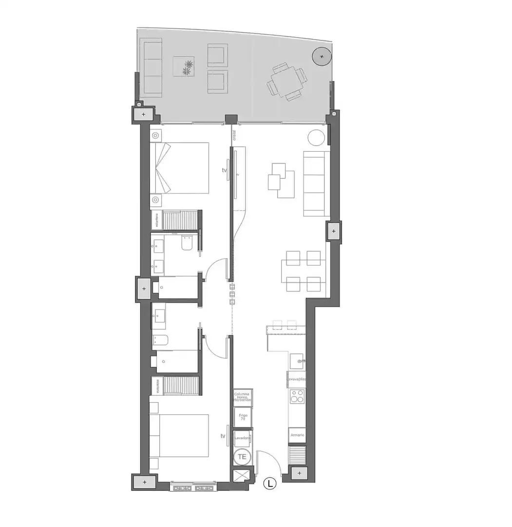 Apartament amb terrassa en venda a Veneziola, imagen 17