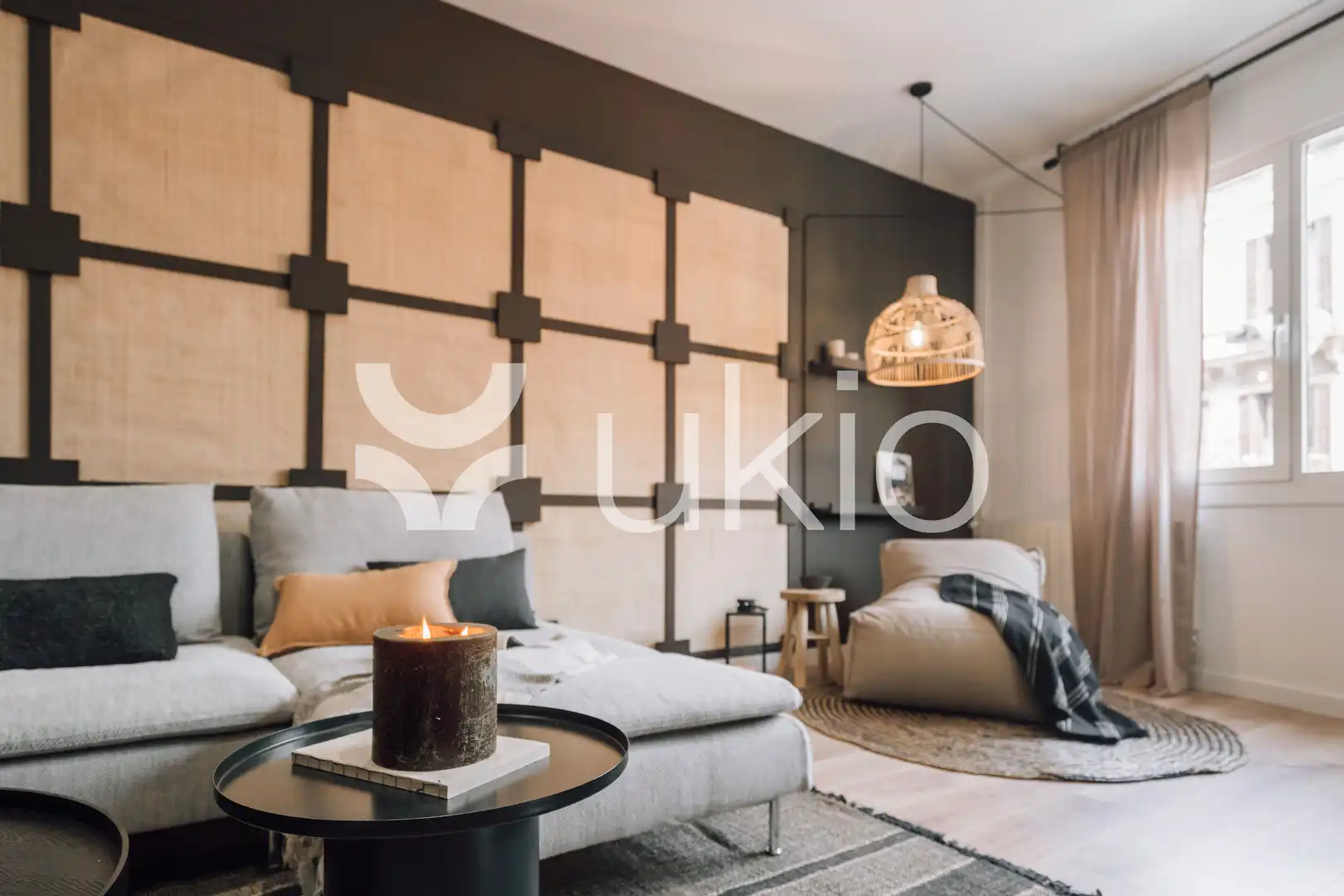 Sala d'estar de Apartament de lloguer en Barcelona amb Aire condicionat, Calefacció i Moblat
