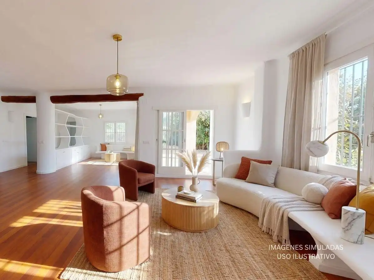 Sala de estar de Casa adosada en venta en Altea con Jardín privado y Terraza