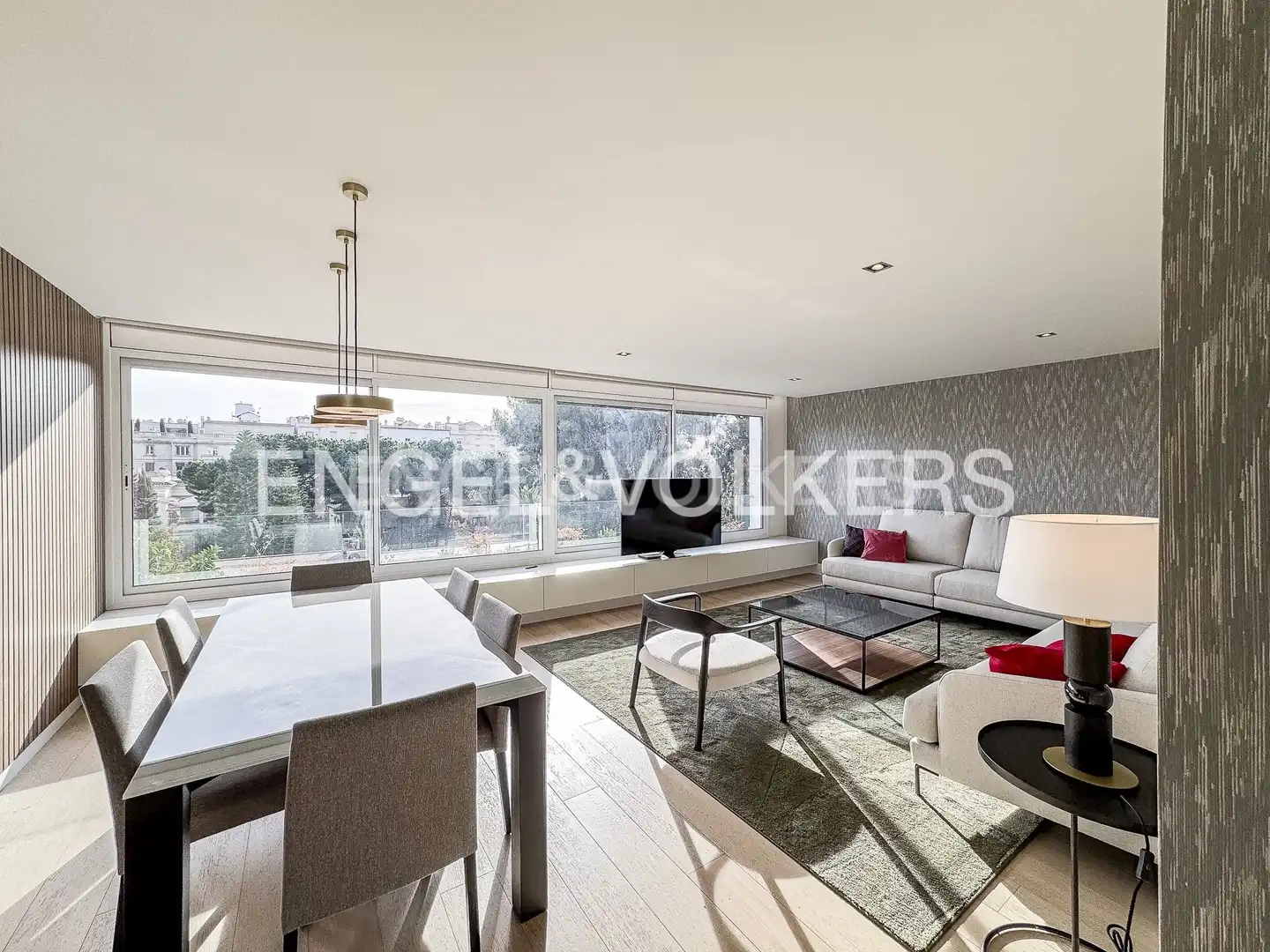 Living room of Flat for rent in Barcelona  with Air Conditioner, Heating and Parquet flooring