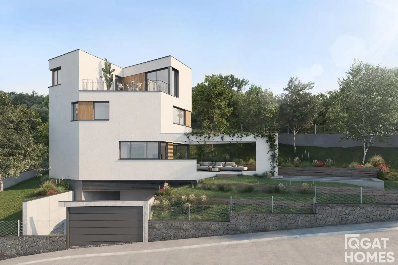 Exterior view of Houses for sale in Sant Cugat del Vallès  with Air Conditioner, Heating and Storage room