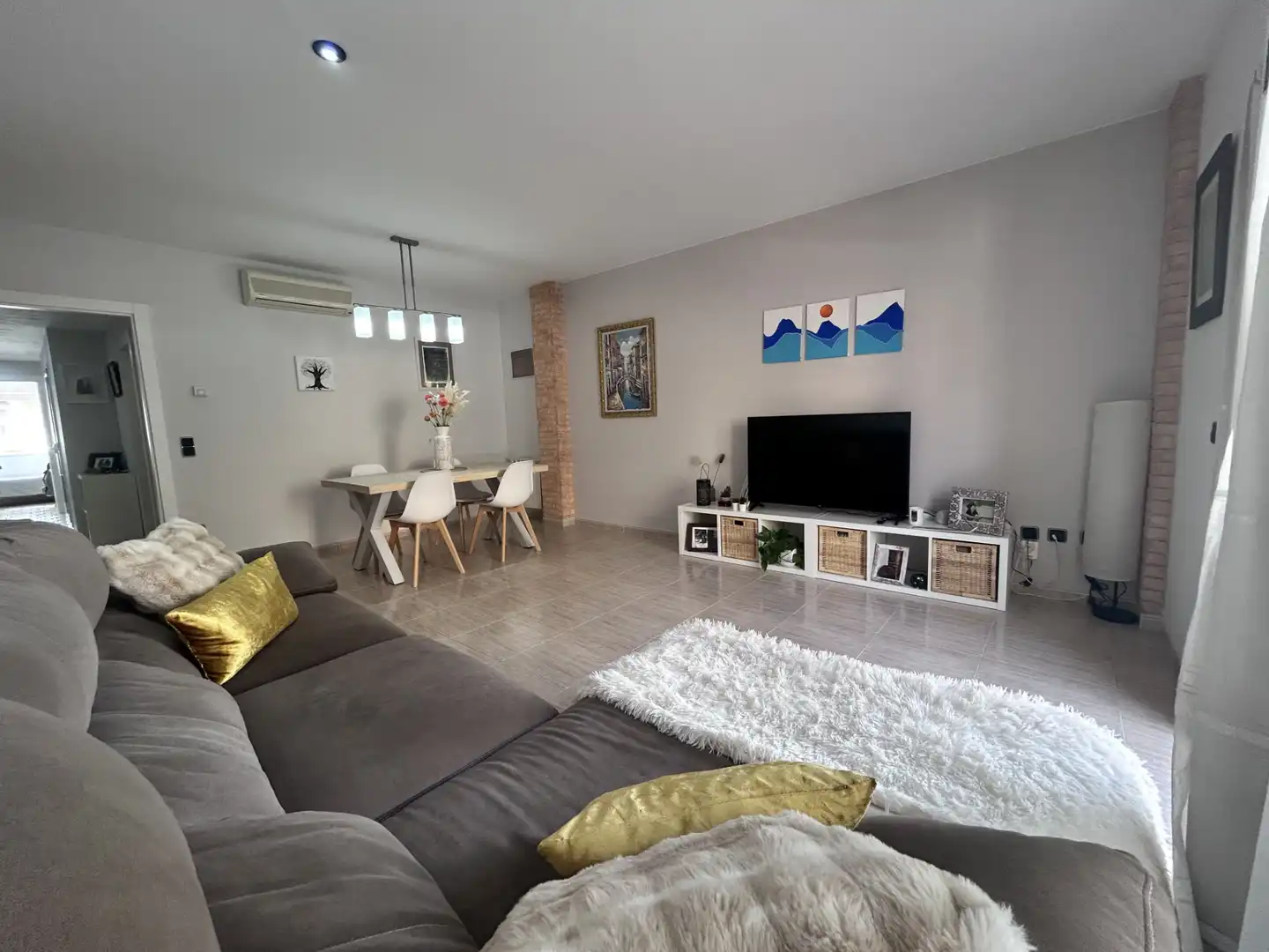 Sala de estar de Piso en venta en Palafolls con Aire acondicionado, Calefacción y Trastero