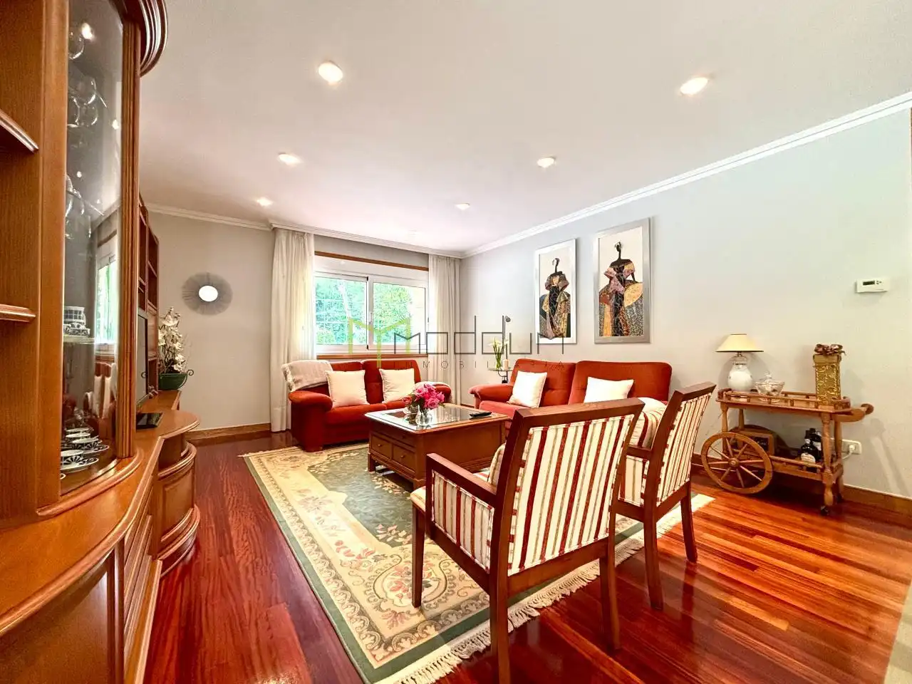 Sala de estar de Casa o chalet en venta en Ames con Calefacción, Jardín privado y Parquet