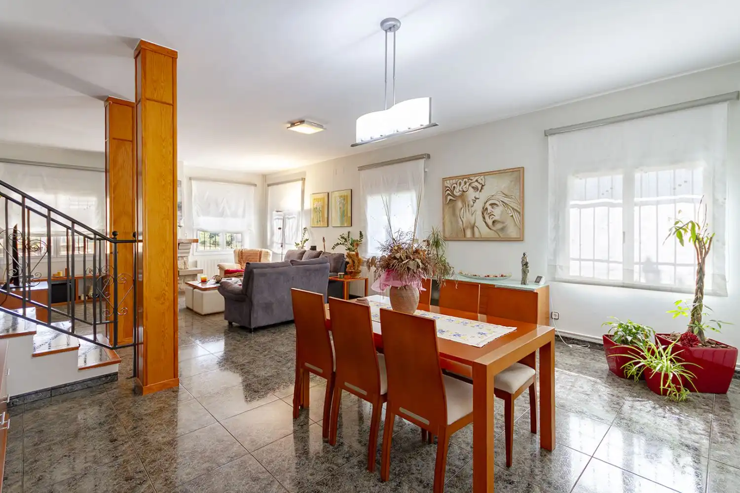 Dining room of Houses for sale in Sant Martí Sarroca  with Air Conditioner, Heating and Terrace