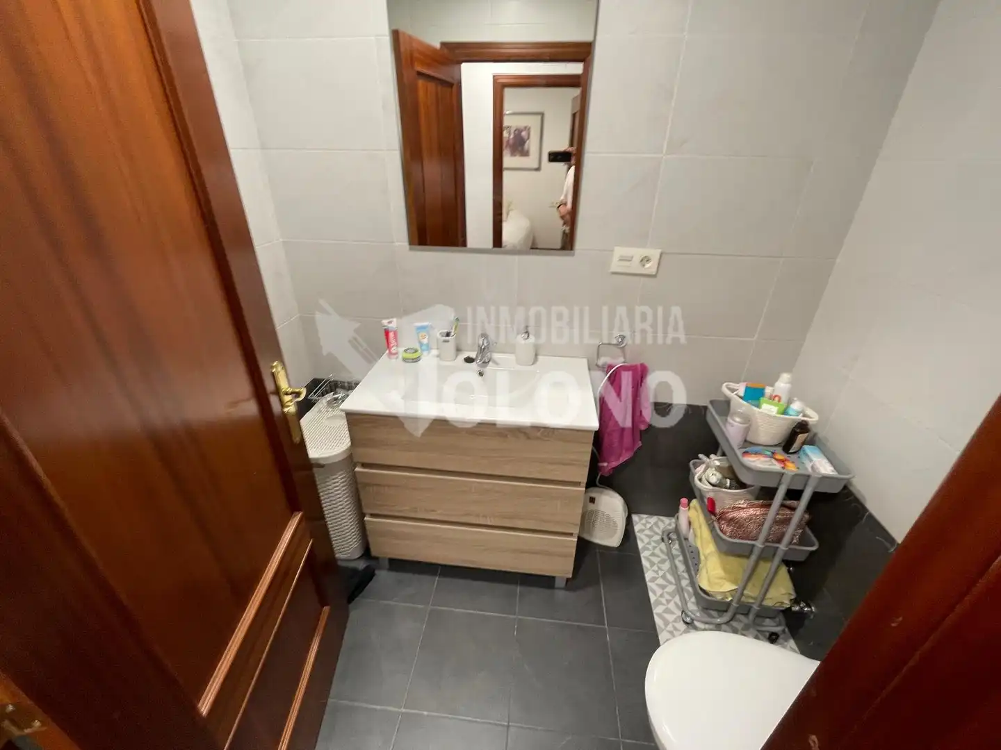 Bany de Apartament en venda en Casalarreina amb Calefacció, Parquet i Moblat