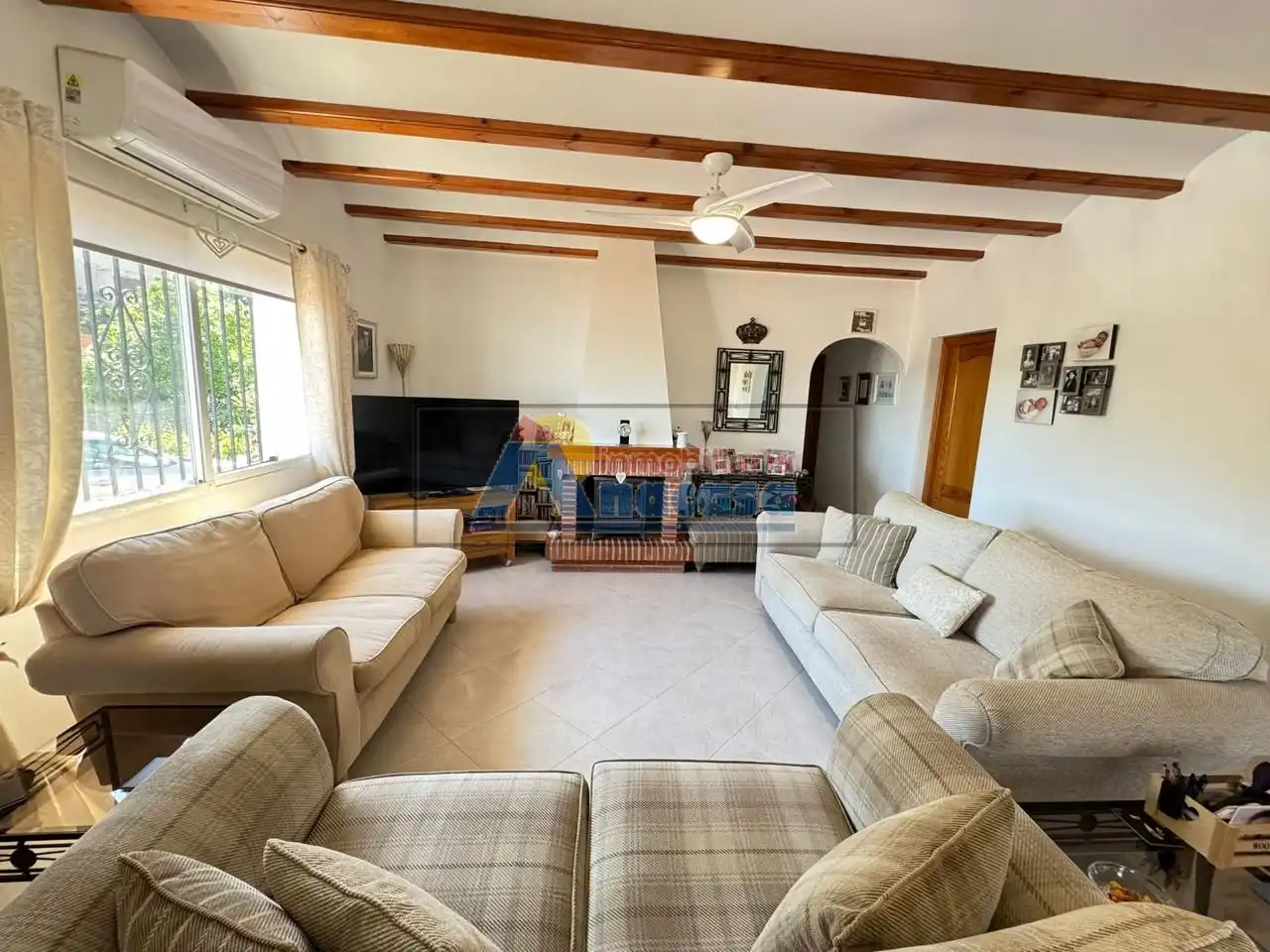 Sala de estar de Casa o chalet en venta en Vilallonga / Villalonga con Aire acondicionado, Calefacción y Jardín privado