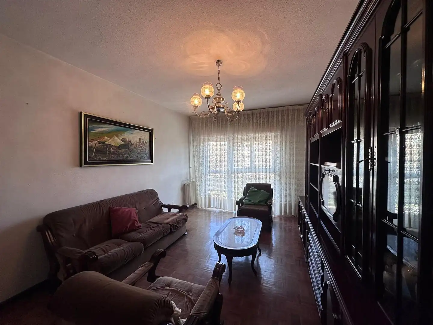 Sala de estar de Apartamento en venta en Madrid con Terraza y Piscina comunitaria