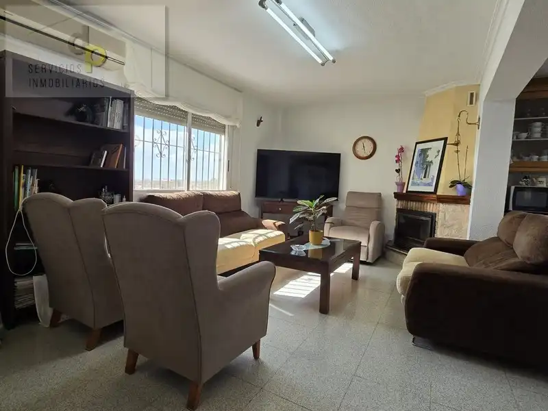 Sala d'estar de Casa o xalet en venda en Elche / Elx amb Aire condicionat, Jardí privat i Terrassa