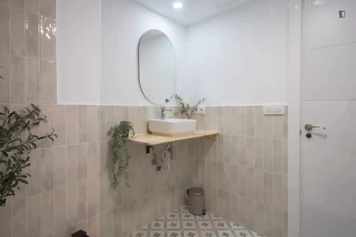 Bany de Apartament per a compartir en Barcelona amb Aire condicionat, Calefacció i Moblat