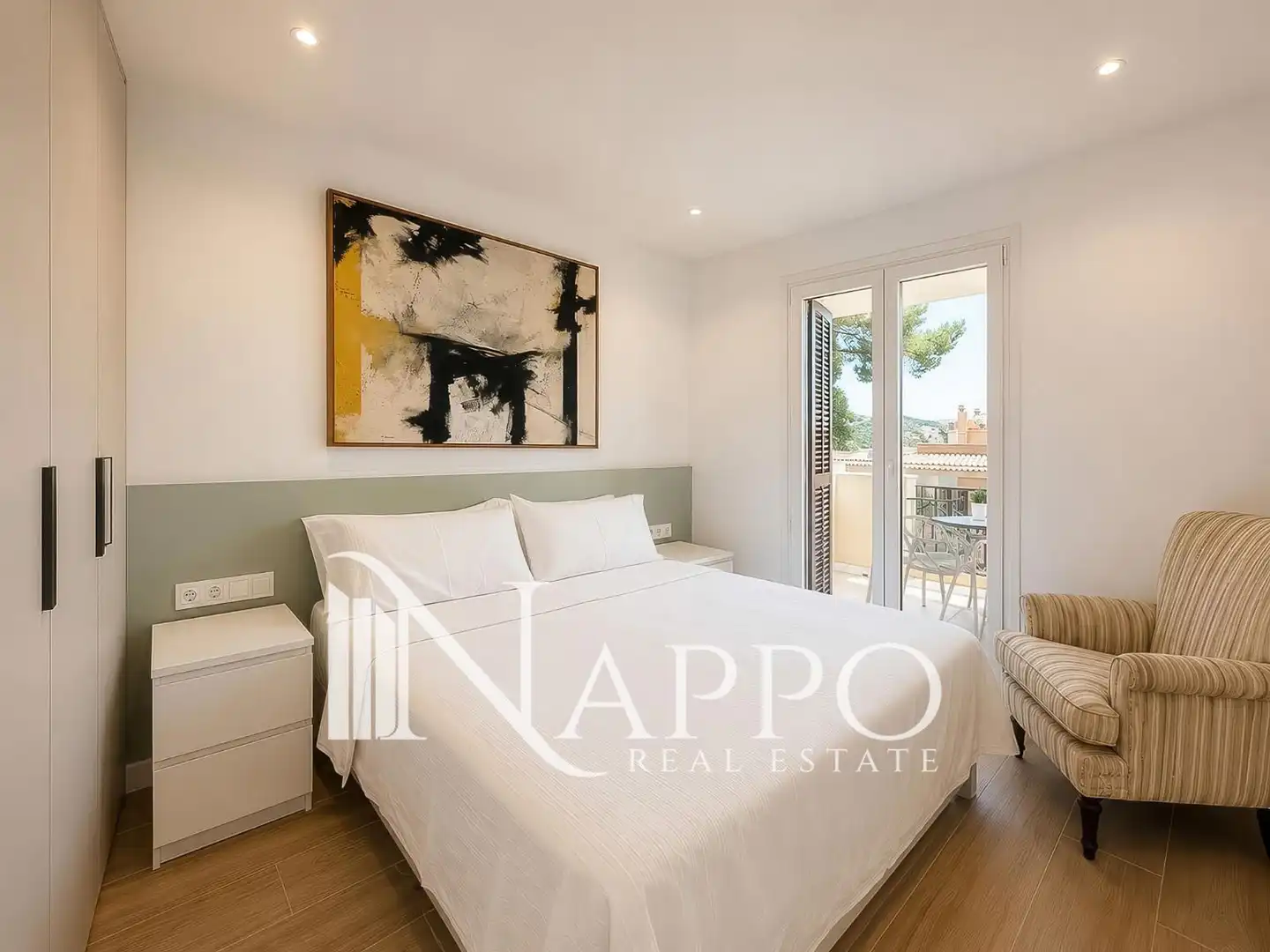 Schlafzimmer von Wohnung zur Miete in Calvià mit Klimaanlage, Heizung und Terrasse
