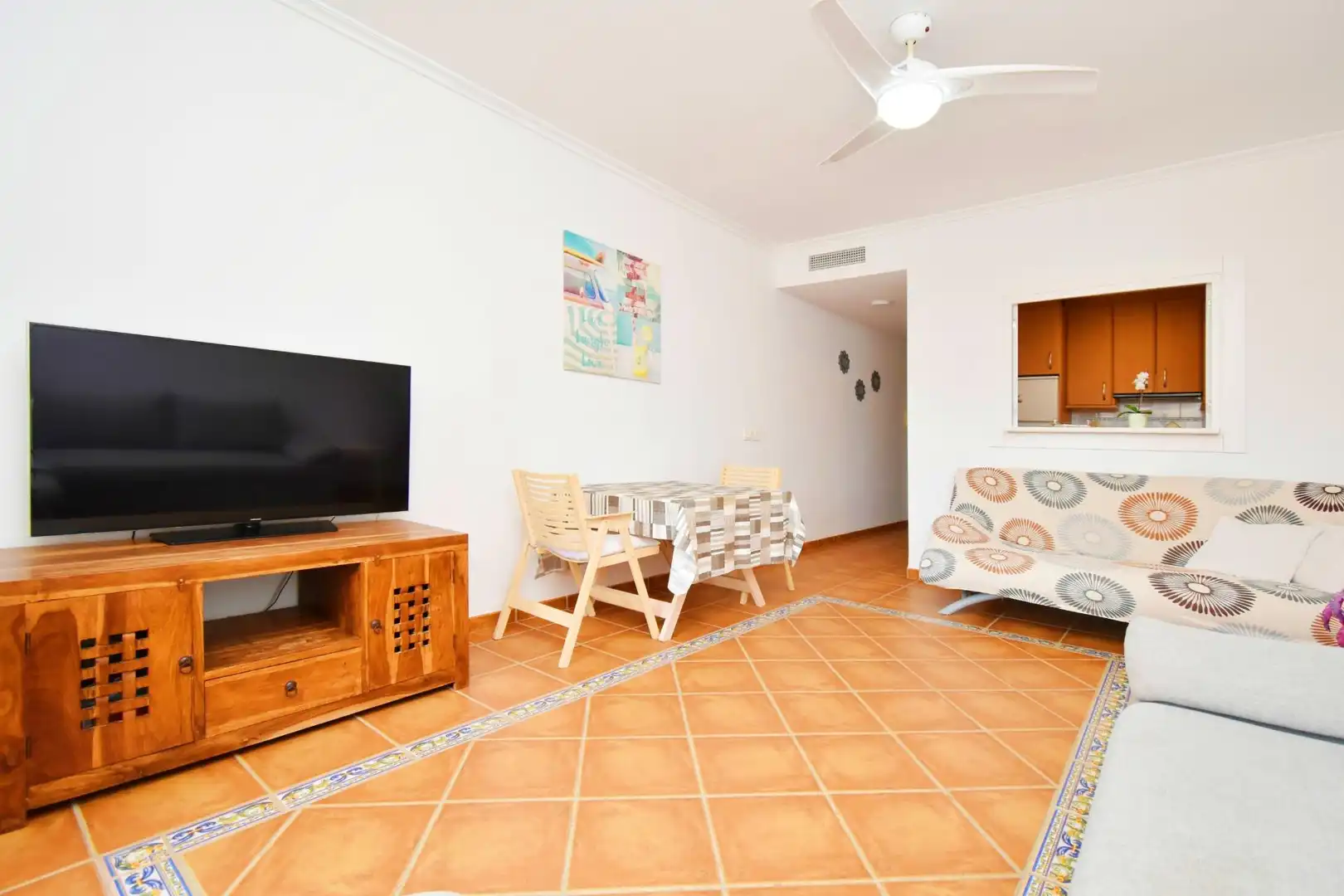 Living room of Flat for sale in El Ejido  with Air Conditioner, Terrace and Furnished