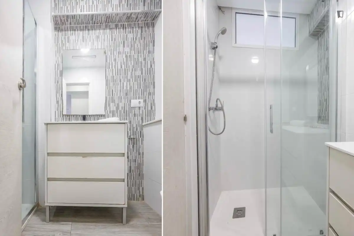 Bathroom of Apartments for rent in Valencia  with Furnished, Oven and Washing machine