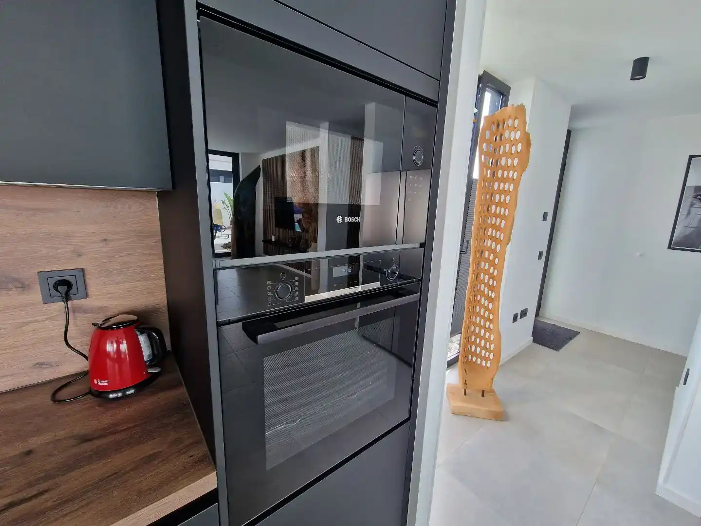 Küche von Wohnung zum Verkauf in La Oliva mit Klimaanlage, Privatgarten und Schwimmbad