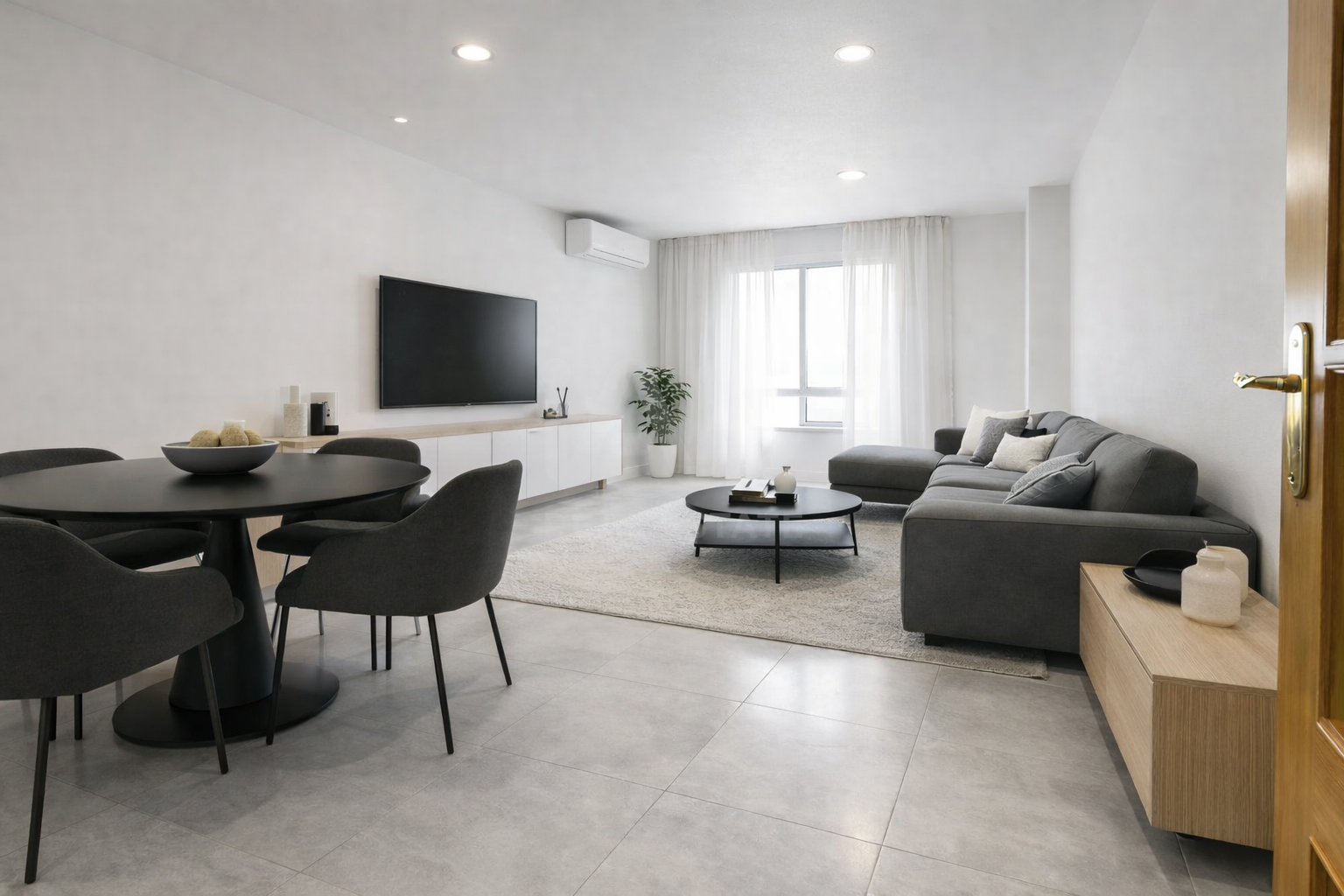 Sala de estar de Piso en venta en  Murcia Capital con Aire acondicionado y Terraza