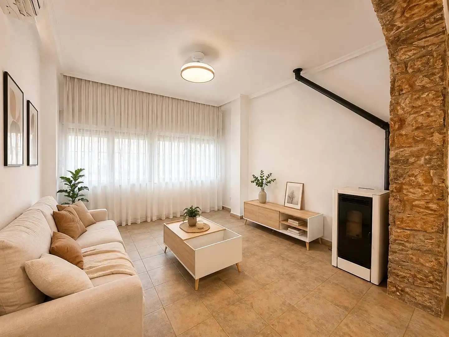 Sala de estar de Casa o chalet en venta en Carlet con Aire acondicionado, Calefacción y Jardín privado
