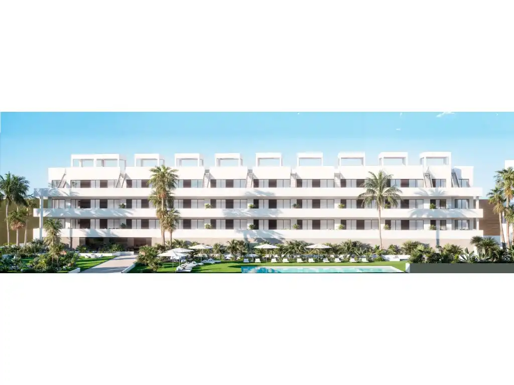 Vista exterior de Apartamento en venta en Finestrat con Terraza, Piscina y Amueblado