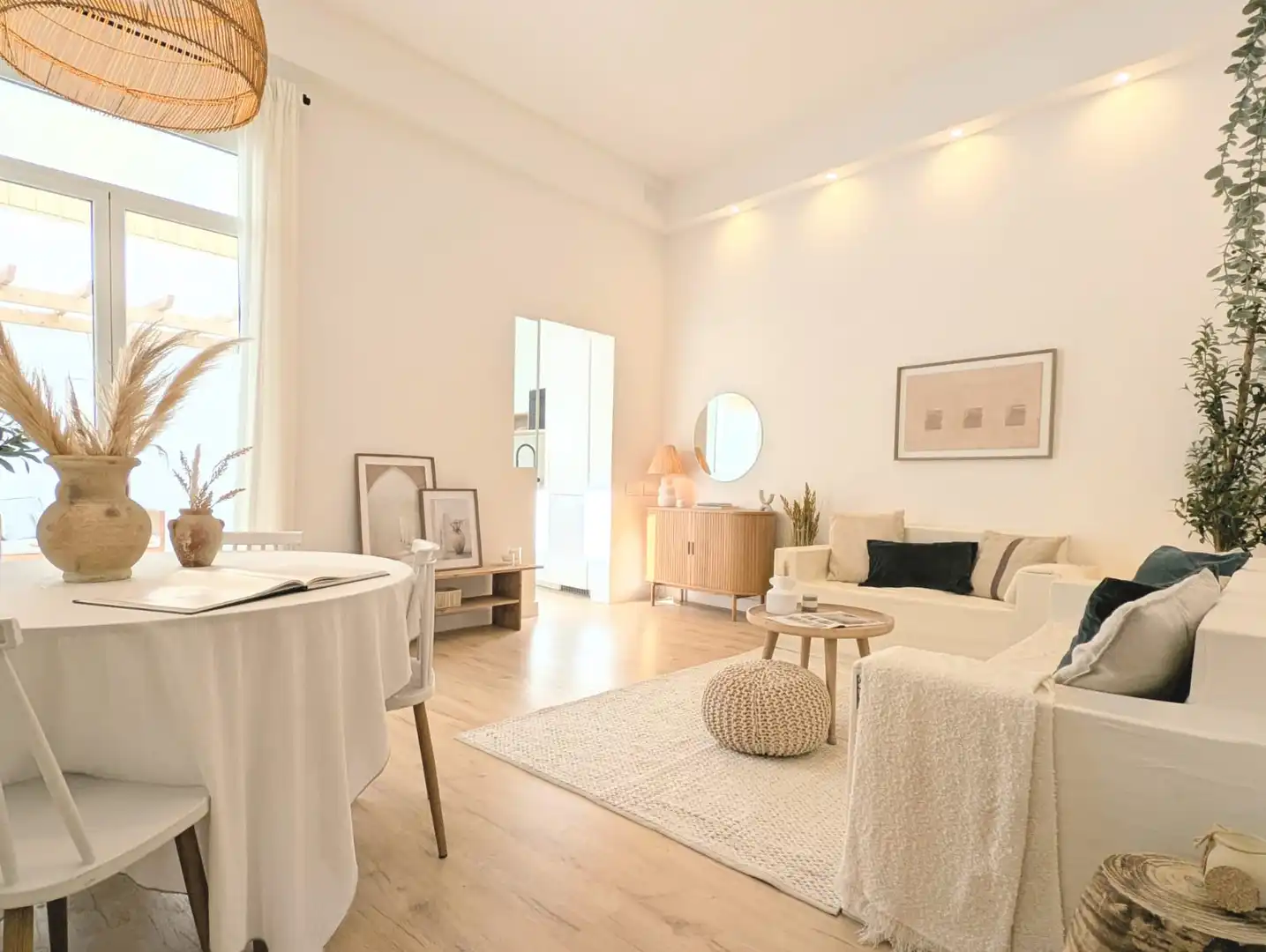 Sala de estar de Casa adosada en venta en Mataró con Aire acondicionado, Calefacción y Parquet
