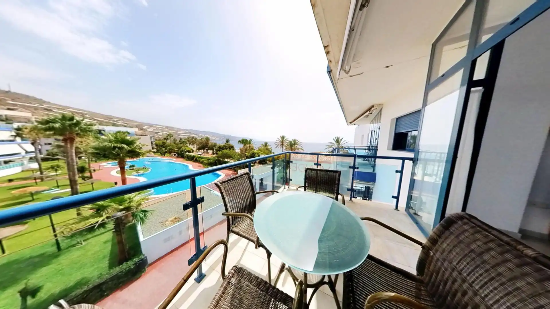 Terrasse von Wohnung zum Verkauf in Gualchos mit Klimaanlage, Heizung und Terrasse