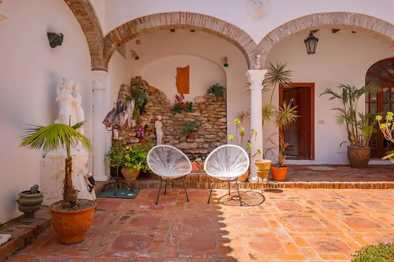 Terrassa de Casa o xalet en venda en Manilva amb Aire condicionat, Jardí privat i Terrassa