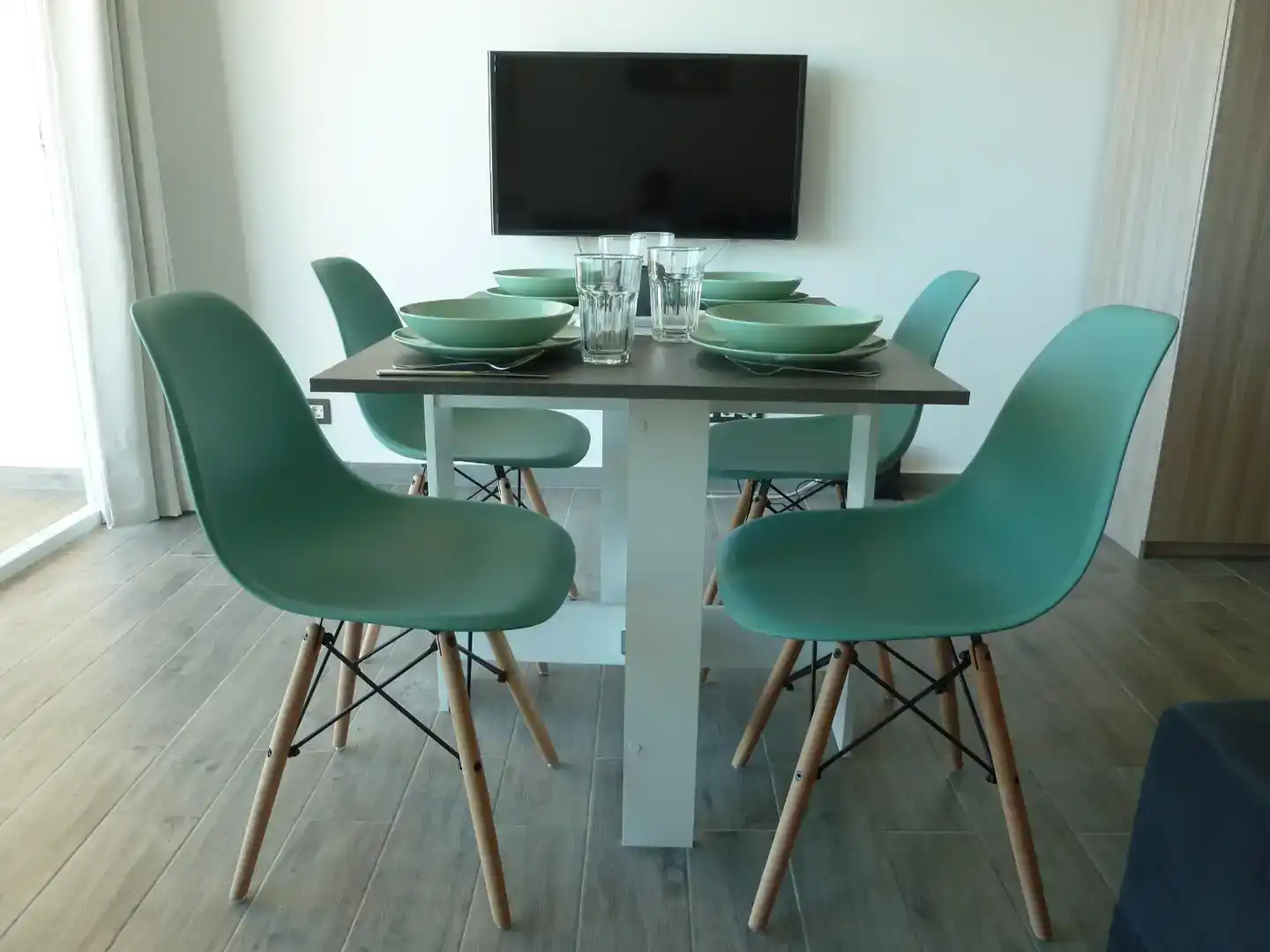 Esszimmer von Wohnung zur Miete in Rincón de la Victoria mit Klimaanlage und Schwimmbad