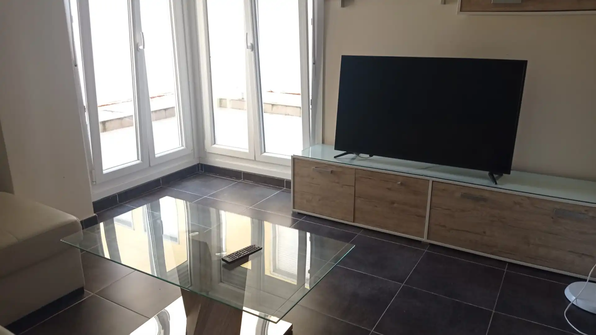 Living room of Flat for sale in Foz  with Heating, Storage room and Furnished
