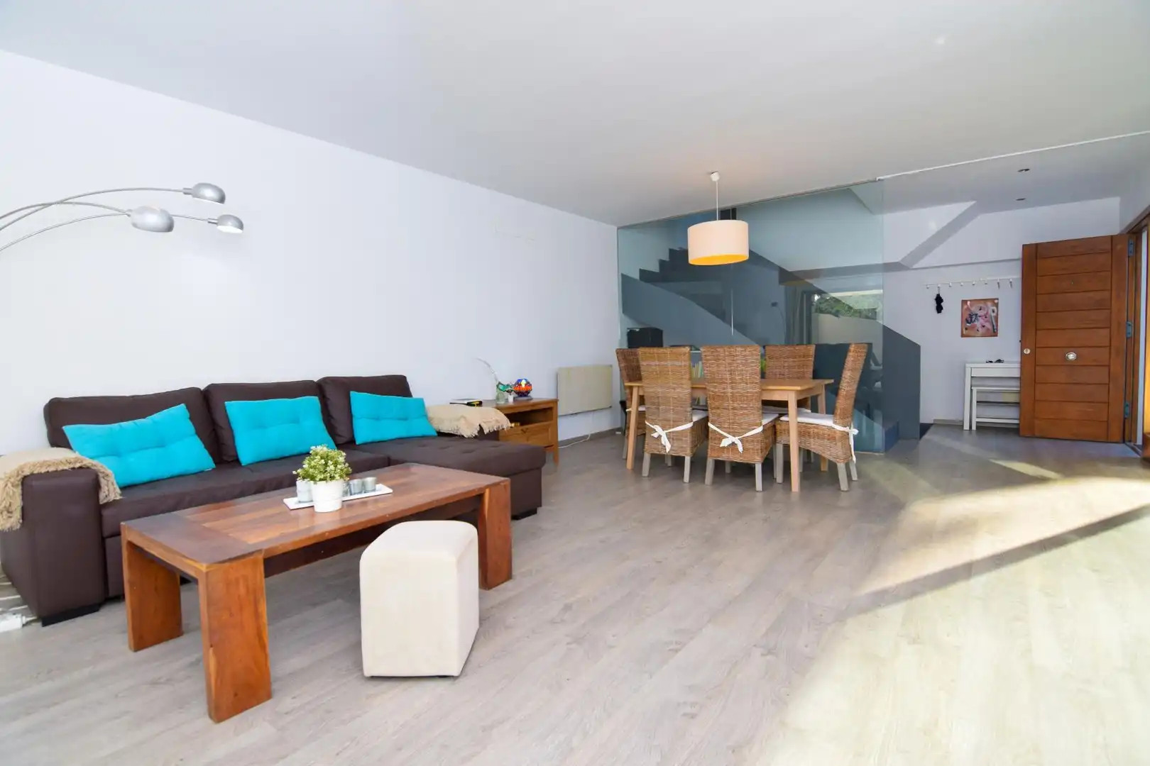 Sala d'estar de Casa adosada de lloguer en Santa Margalida amb Jardí privat i Moblat