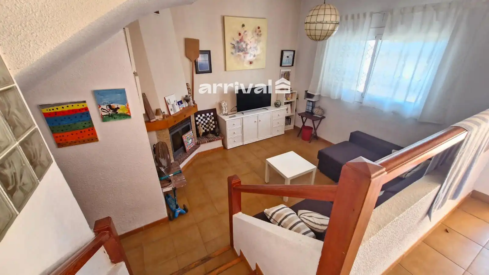 Sala de estar de Casa adosada de alquiler en Valencia con Terraza, Piscina y Horno