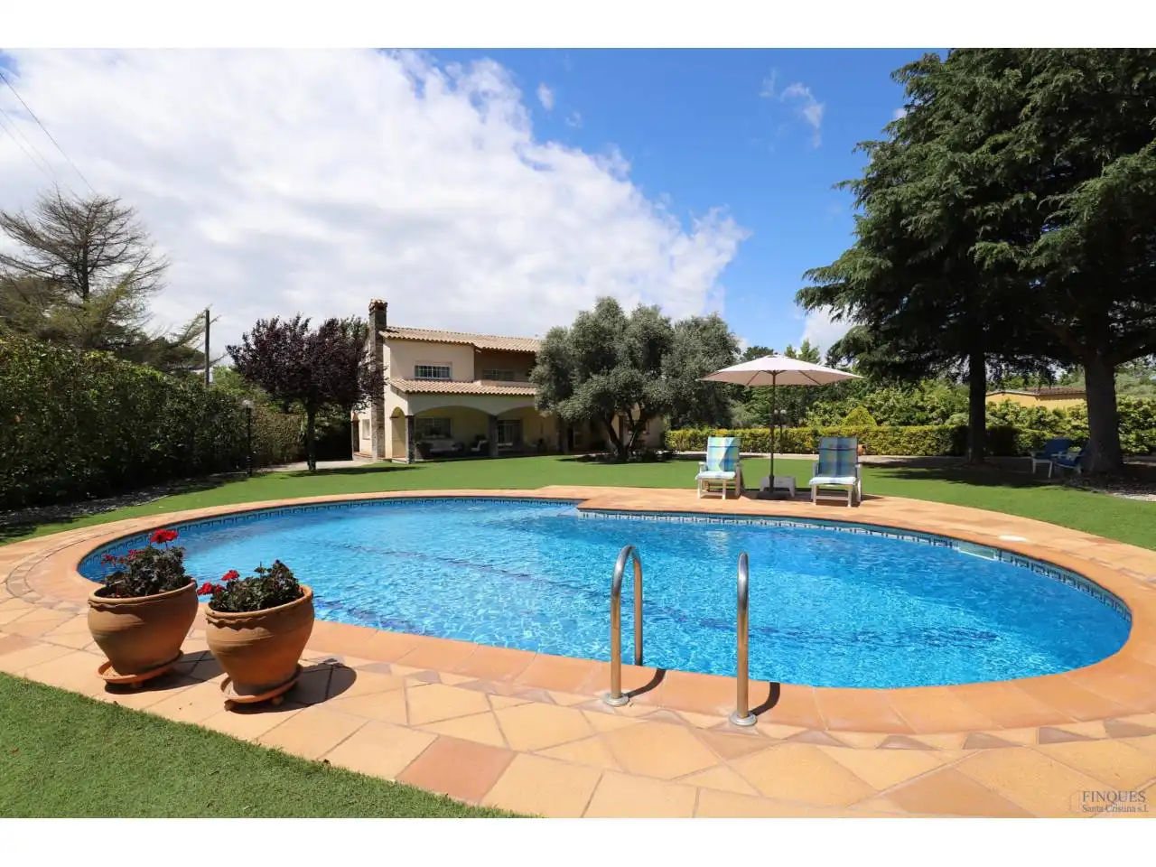 Swimming pool of Houses for sale in Caldes de Malavella  with Heating, Private garden and Terrace