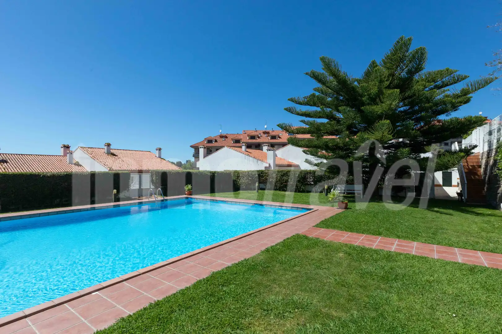 Piscina de Casa adosada de lloguer en Sanxenxo amb Jardí privat, Terrassa i Moblat