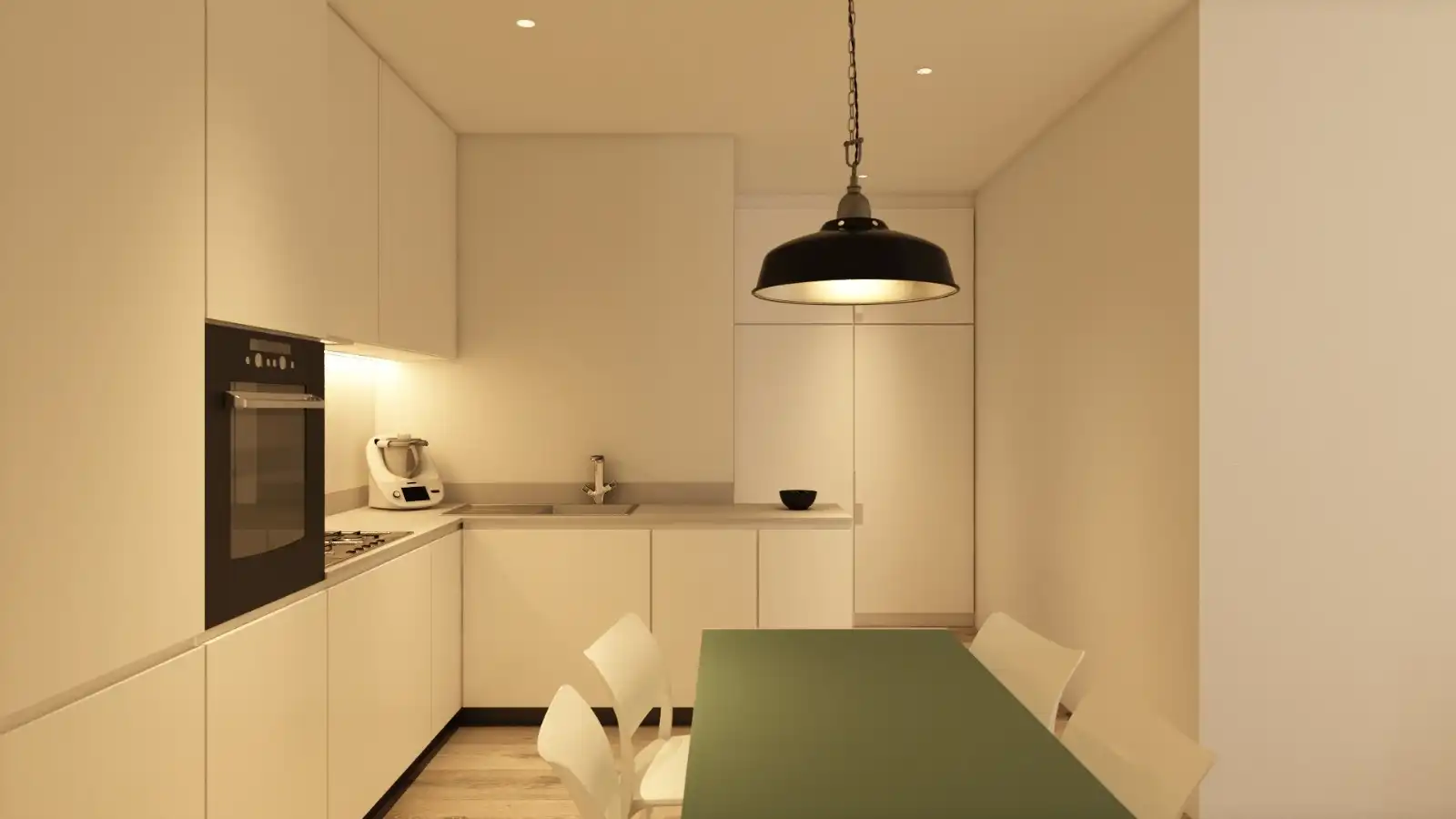 Kitchen of Flat for sale in Terrassa  with Air Conditioner, Oven and Microwave