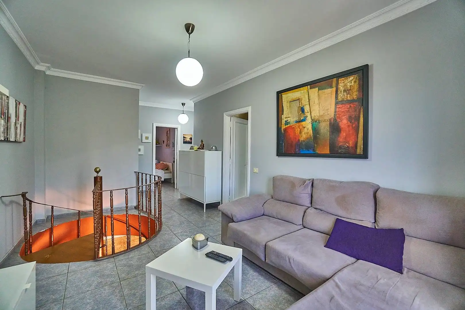 Sala d'estar de Casa adosada en venda en Las Palmas de Gran Canaria amb Jardí privat, Terrassa i Traster