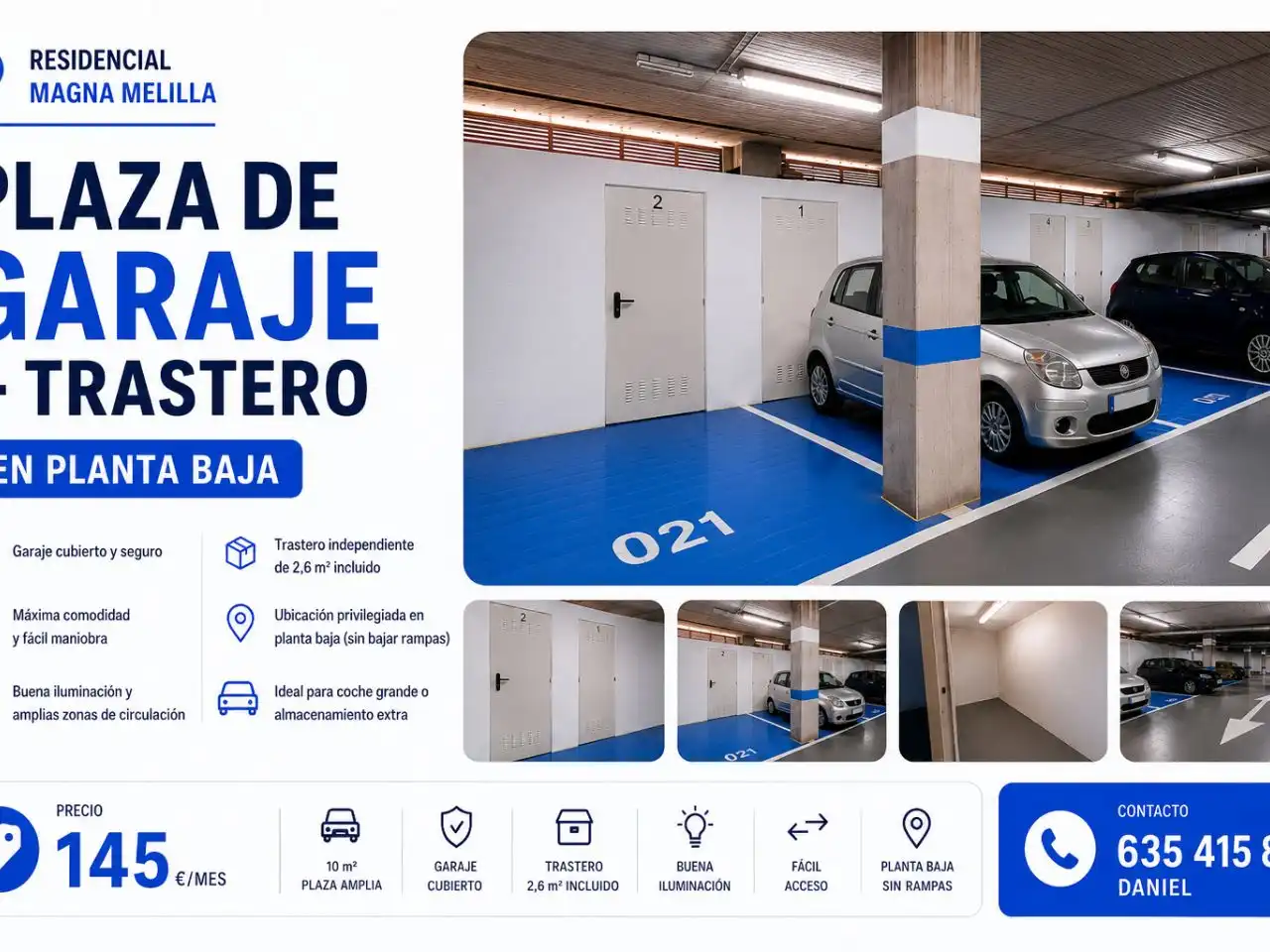 Parkplatz von Garage zur Miete in Melilla