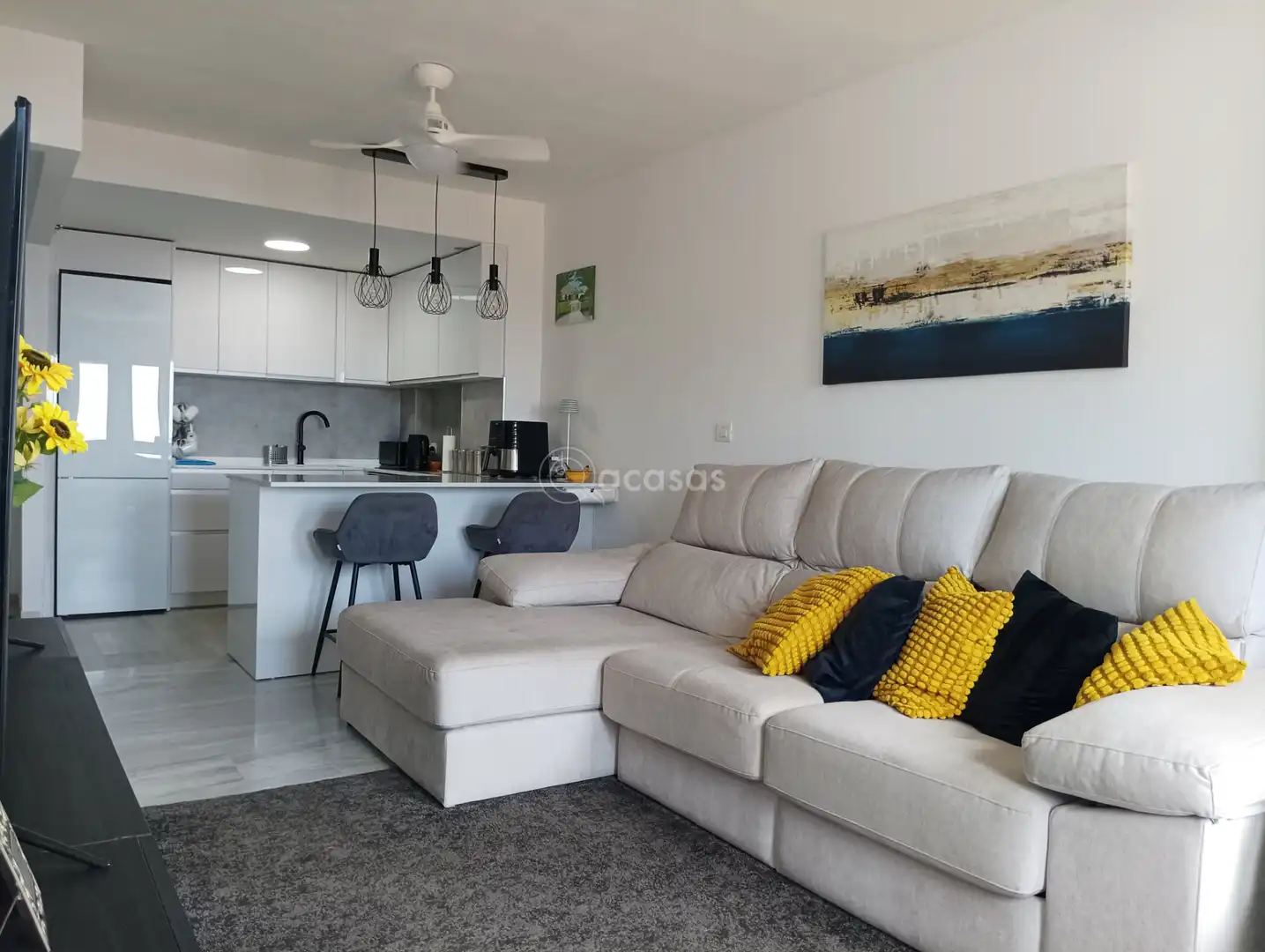 Sala de estar de Apartamento en venta en Benalmádena con Aire acondicionado, Calefacción y Terraza