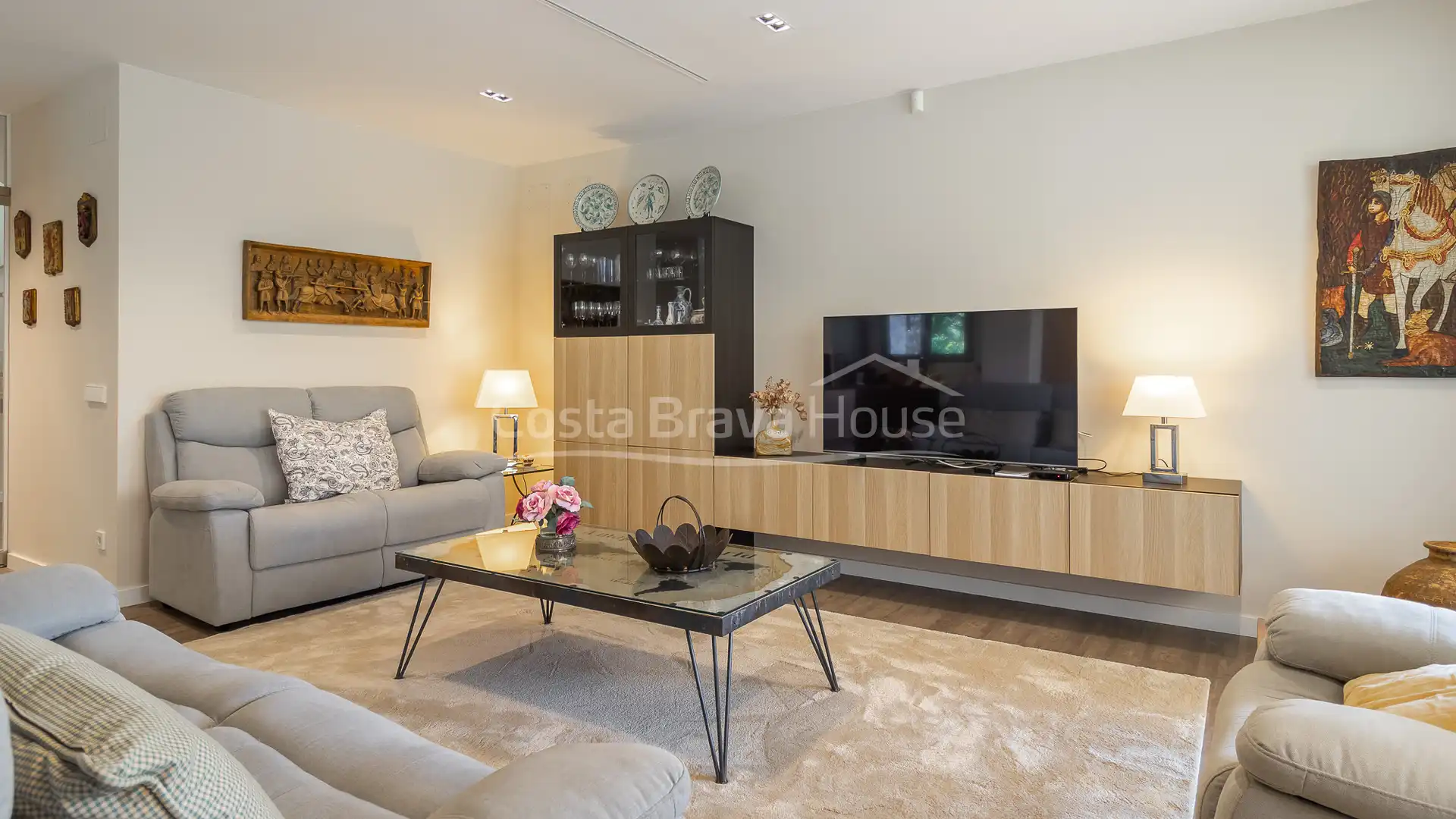 Living room of Houses for sale in Begur  with Air Conditioner, Heating and Private garden