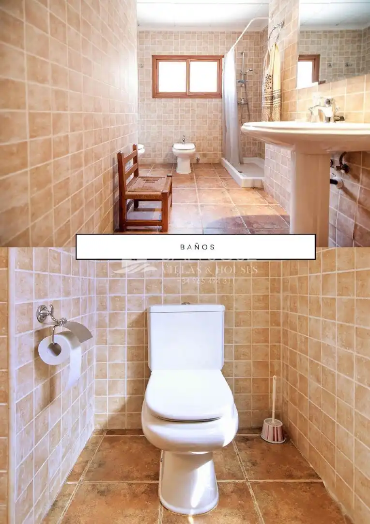 Baño de Finca rústica en venta en El Pinós / Pinoso con Jardín privado, Piscina y Amueblado