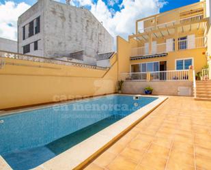 Swimming pool of House or chalet for sale in Maó  with Air Conditioner, Terrace and Swimming Pool