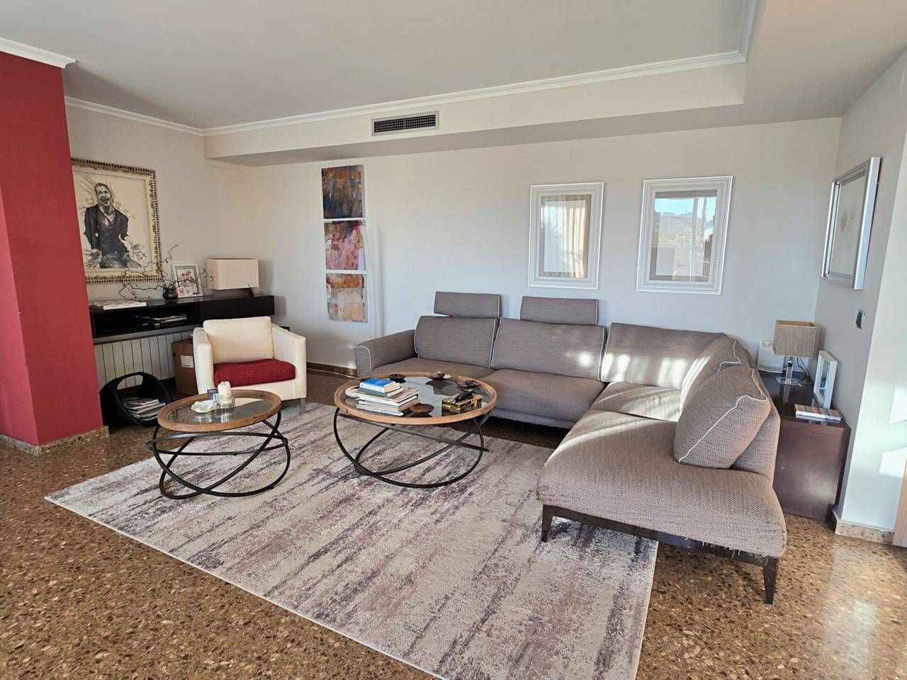 Living room of Attic for sale in  Valencia Capital  with Air Conditioner, Heating and Terrace