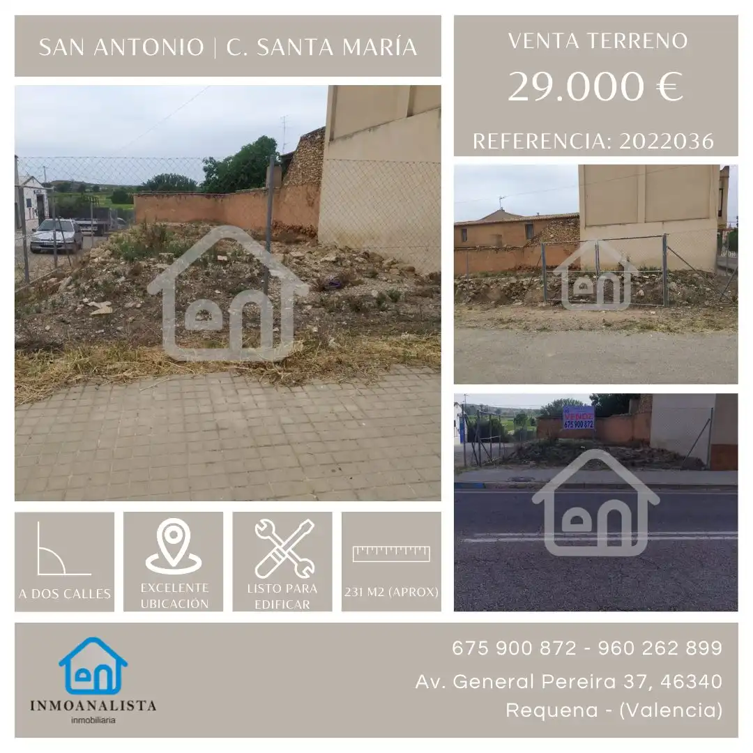 Terrain résidentiel à vendre à Calle Requena San Antonio