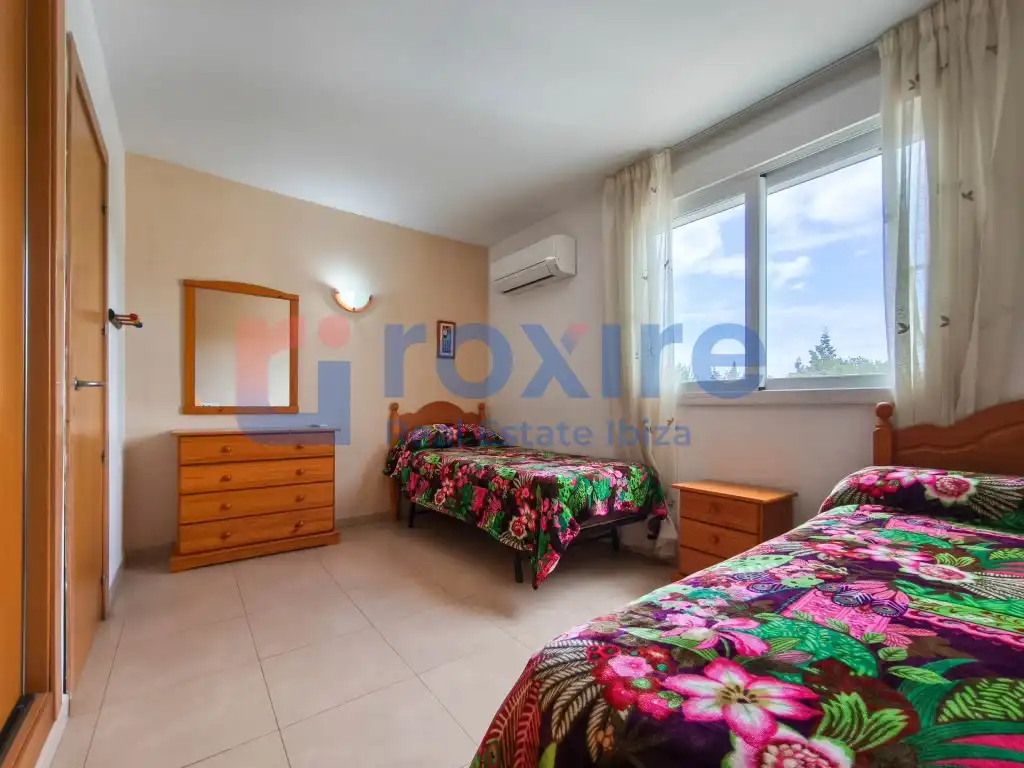 Schlafzimmer von Maisonette zur Miete in Sant Josep de sa Talaia mit Klimaanlage, Terrasse und Möbliert