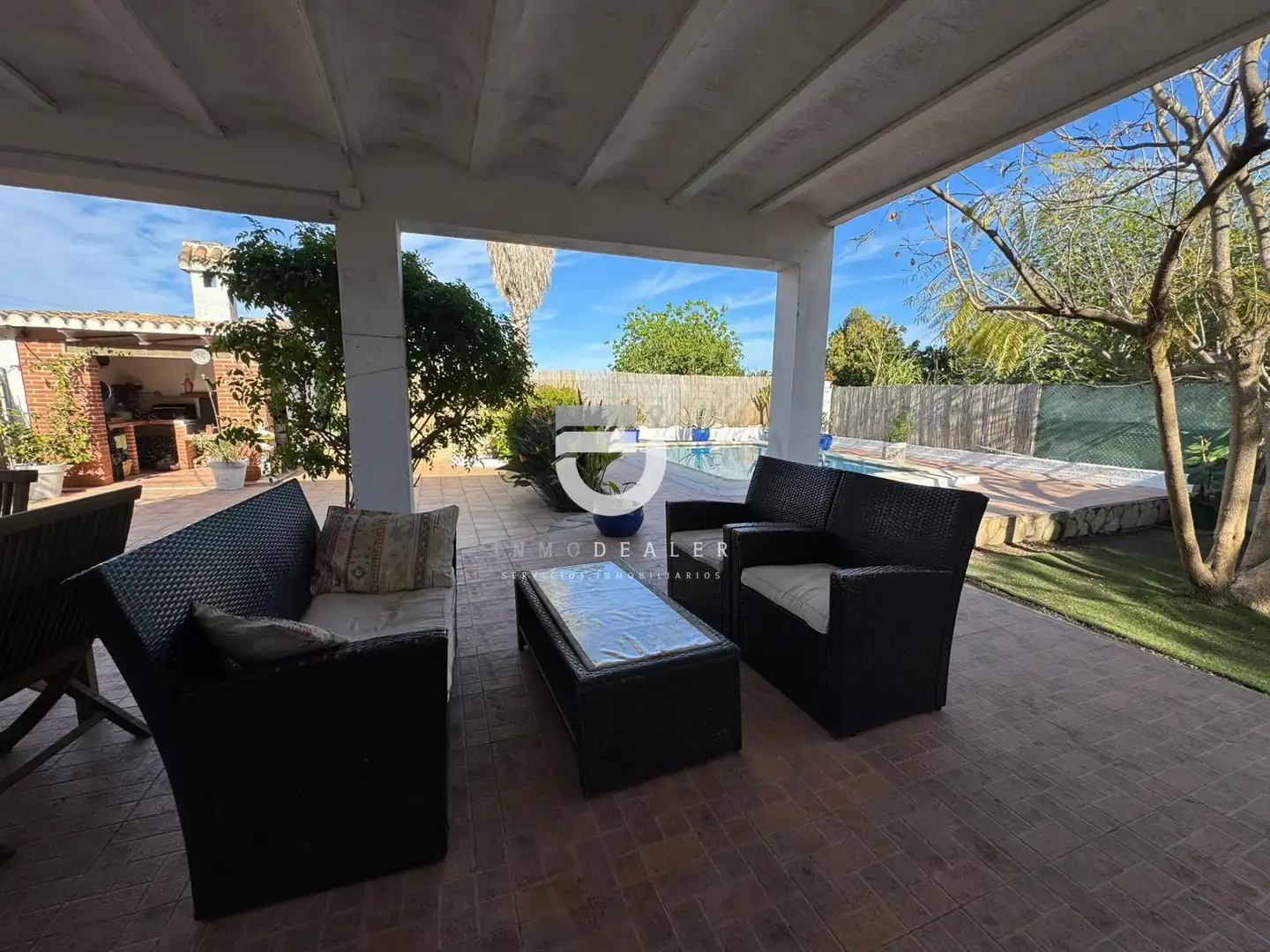 Terraza de Casa o chalet en venta en Daimús con Jardín privado, Terraza y Piscina